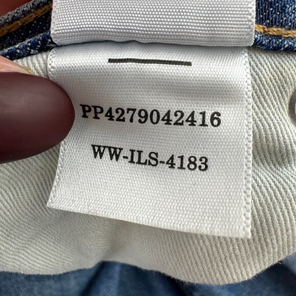 Everlane Medium Blue The Curvy Cheeky Jean Raw Hem Straight Leg Size 29 Regular - Picture 11 of 15